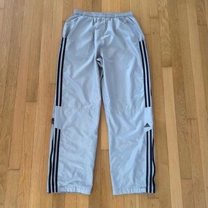 Vintage Adidas Climaproof Pants 2003 Grey Soccer Training Baggy Medium